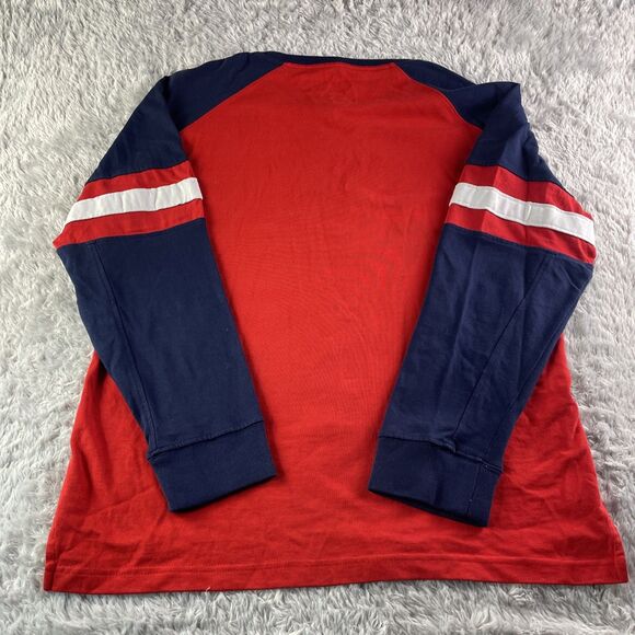 Gonzaga Bulldogs Zags Shirt Mens Extra Large Red Blue White Raglan Ringer - Picture 4 of 8